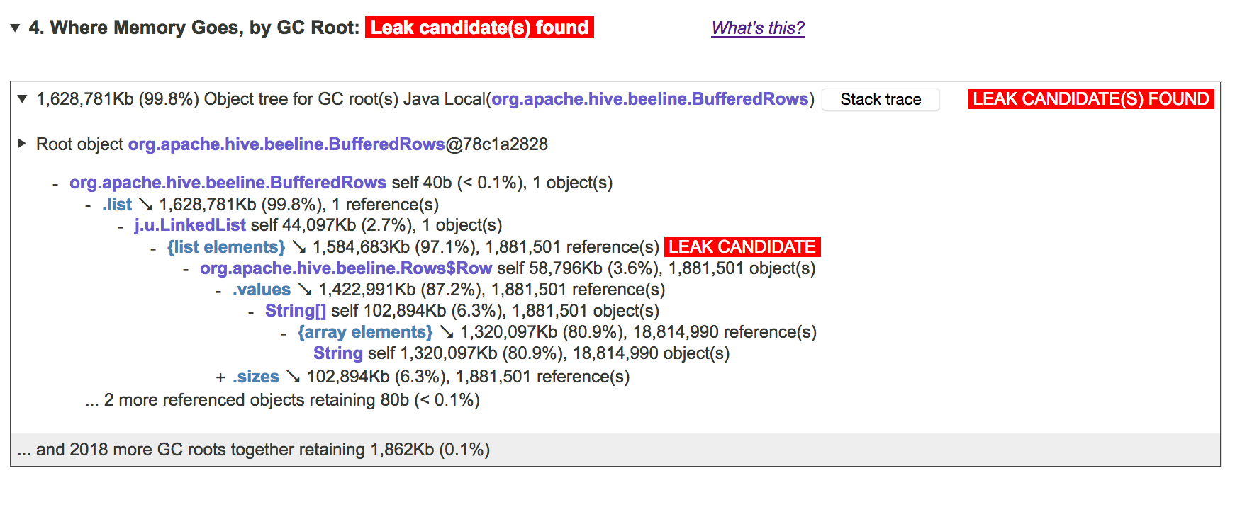 Online Documentation for JXRay Java Memory Analyzer